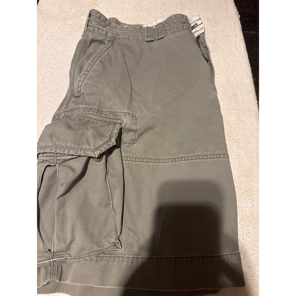 Polo Ralph Lauren Classic Chino Cargo Shorts Olive Grey Size 38 Mens Vintage